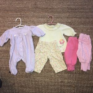 3m Girls vintage cozy knit outfits & 2 extra pants